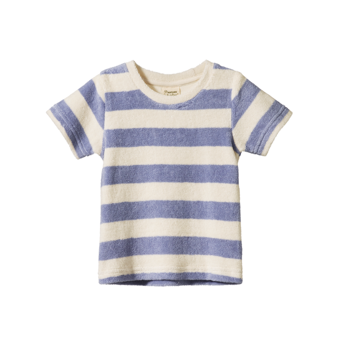 Nature Baby River Tee Terry - Bold Dusky Stripe