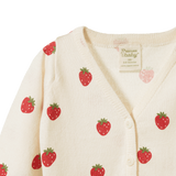 Nature Baby Light Cotton Cardigan - Large Strawberry Fields