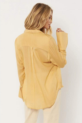 Amuse Tay Long Sleeve Woven Blouse-CMP - CHAMPAGNE YELLOW